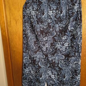 Briggs New York Blue Floral Skirt
